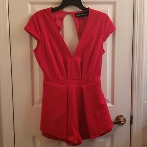 House of Three Red Romper Jumper Size 10
